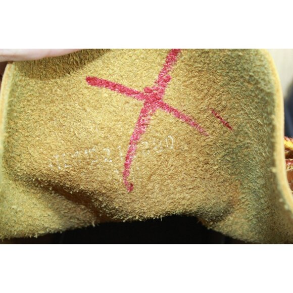 LL Bean Blue Brown Leather Rubber Unlined 8" Ankle Duck Boots Round Toe Size 8 M - Picture 8 of 10